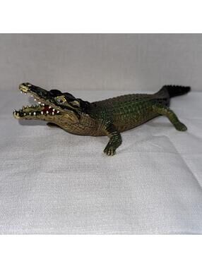 AAA Crocodile Figure Rubber PVC 12" Realistic Safari Animal Vintage Educational